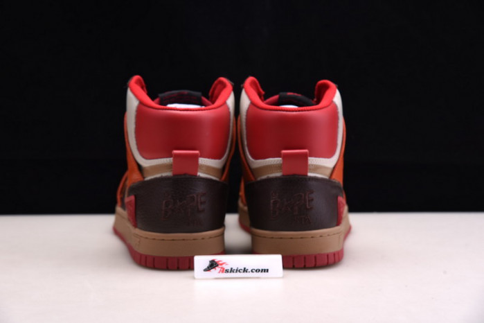 a bathing ape bape sta 93 hi red orange light sand