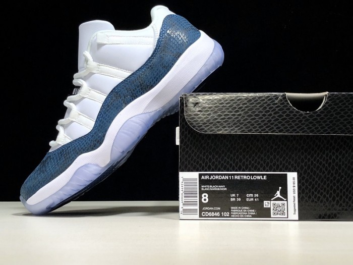 jordan 11 retro low snake navy (2019) - cd6846-102