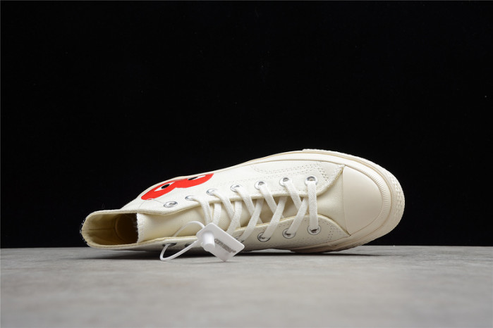 converse chuck taylor all-star 70s hi comme des garcons play white 150205c