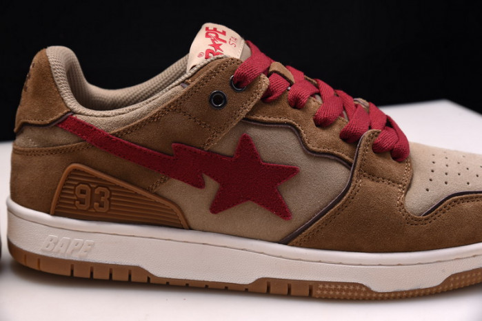 a bathing ape bape sk8 to nigo brown/red/white 1g70-191-030