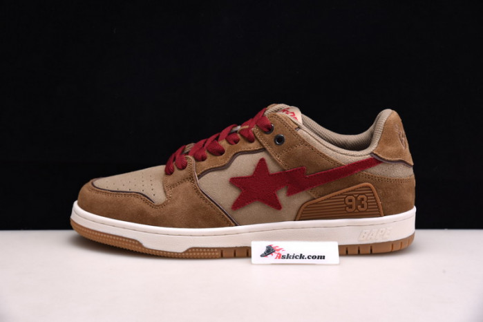 a bathing ape bape sk8 to nigo brown/red/white 1g70-191-030