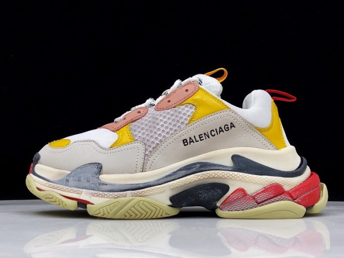 balen triple s cream yellow red 490672 w09o5 9035