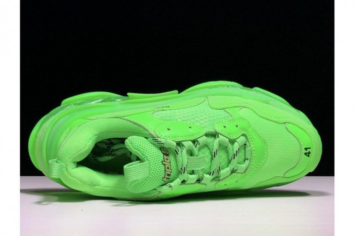 balen triple s neon green clear sol 541624 w09ol 3801