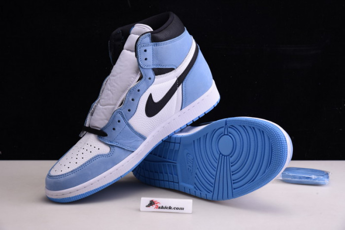 air jordan 1 retro high white university blue black 555088-134
