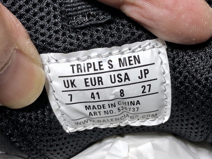 balen triple s trainers clear sole b;ack blue white 541624 w09oh 1007