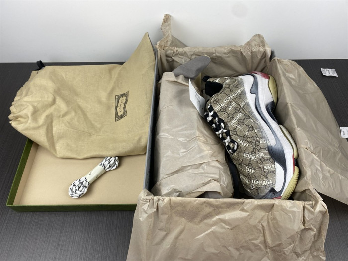 gu x balen the hacker project triple s beige 68106 6ulz10 9795