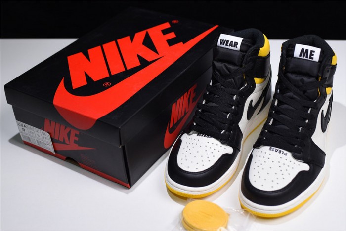 air jordan 1 retro high "not for resale" varsity maize 861428-107