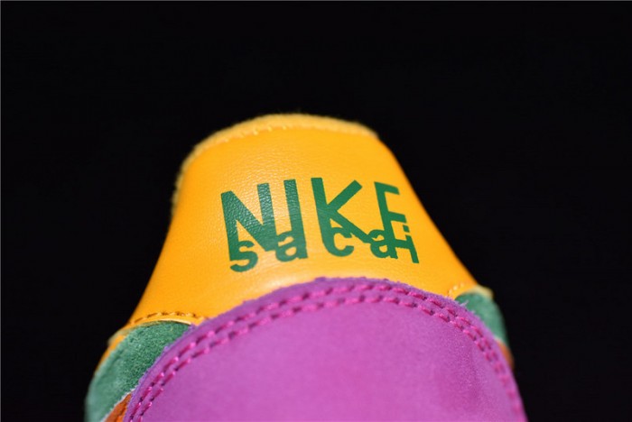 sacai nike ldv waffle green pink yellow bv0073-301