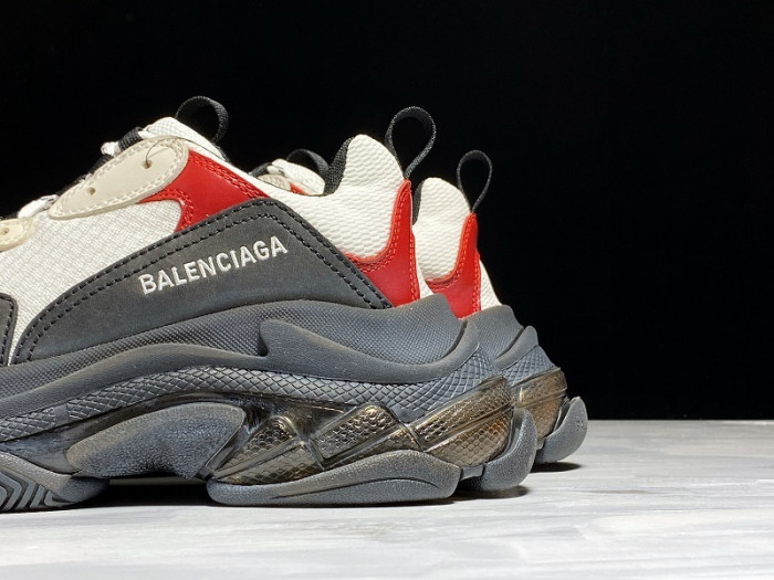 balen triple s trainers clear sole black /brown/ red 541624 w09o1 9000