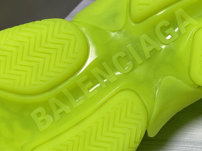 balen triple s trainers clear sole fllo yellow 541624 w09o1 9002