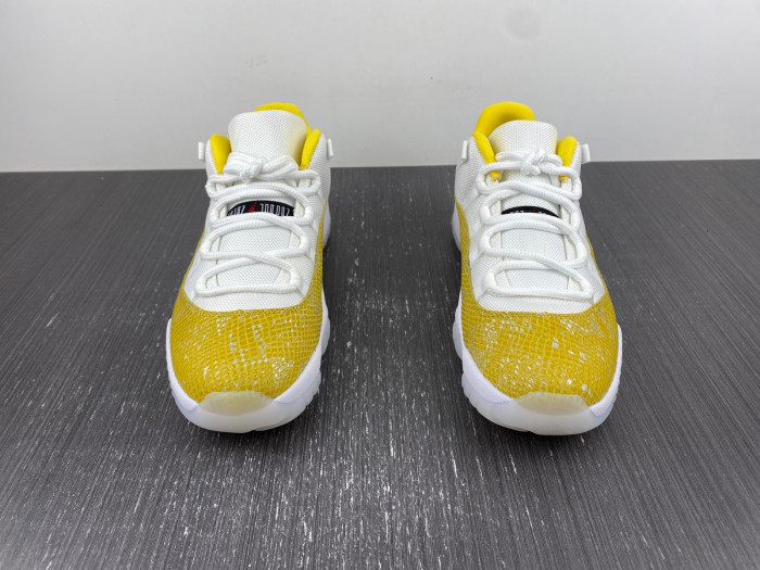 air jordan 11 low wmns “yellow snakeskin” ah7860-107.