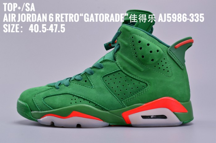 air jordan 6 retro nrg g8rd "gatorade" pine green mens aj5986-335