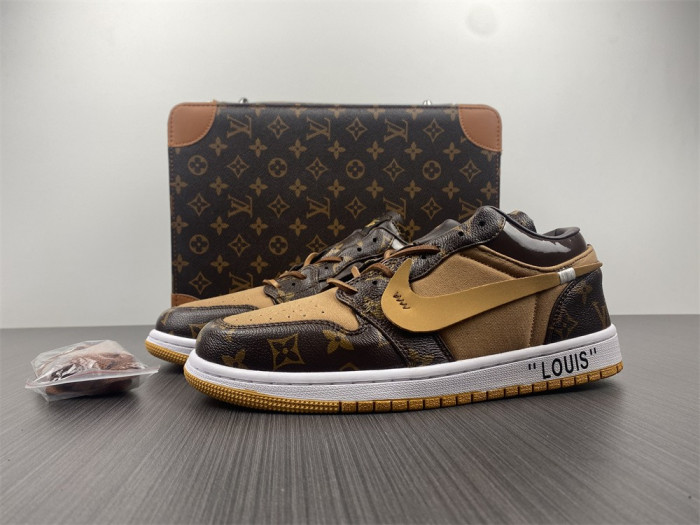 l*v x of x air jordan 1 customs aq0818-201