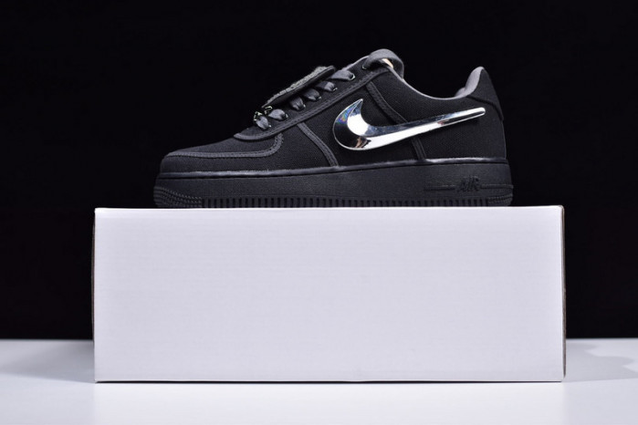 travis scott x air force 1 low black aq4211-001