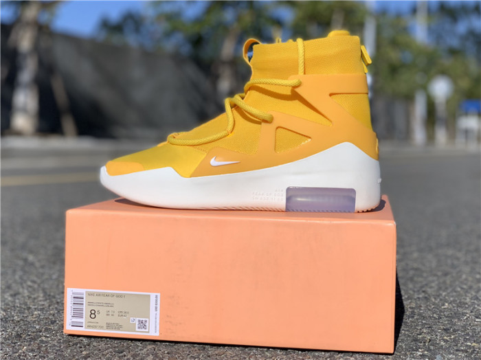 nike air fear of god 1 yellow ar4237-700
