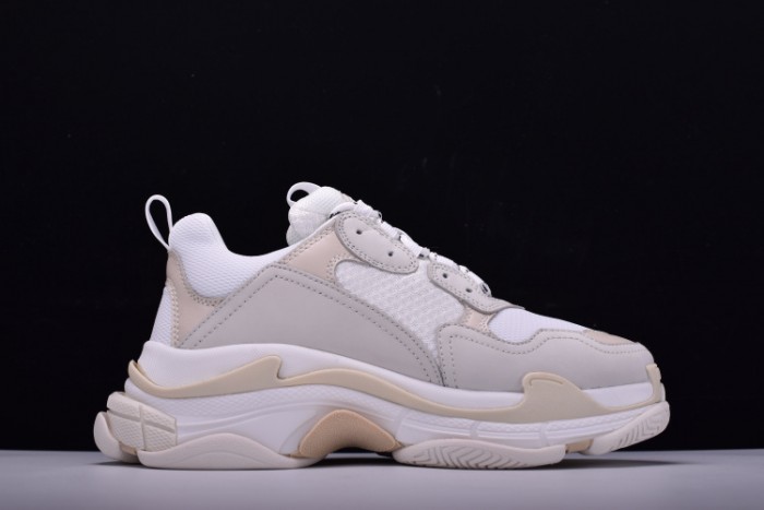 balen 17fw triple s“cream” 490671-w06f1-9000