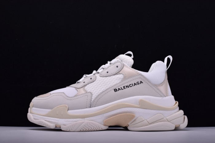 balen 17fw triple s“cream” 490671-w06f1-9000