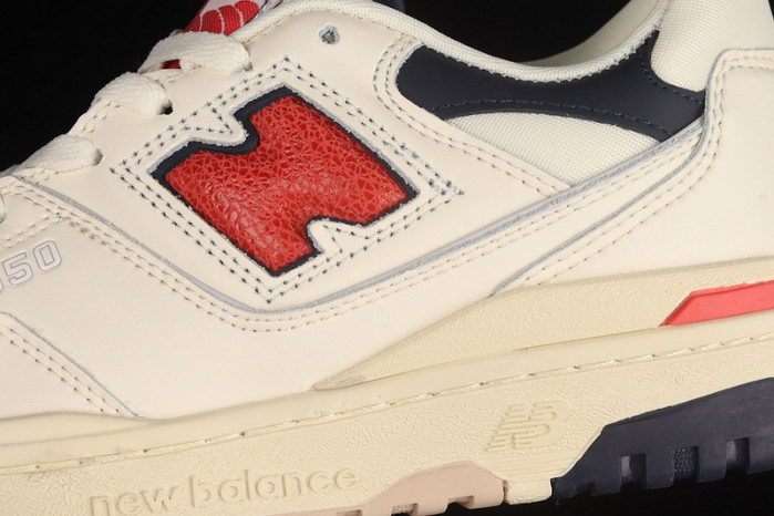 new balance 550 aime leon dore white navy red bb550a3