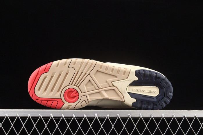 new balance 550 aime leon dore white navy red bb550a3