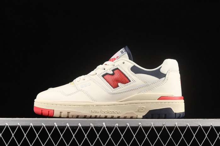 new balance 550 aime leon dore white navy red bb550a3