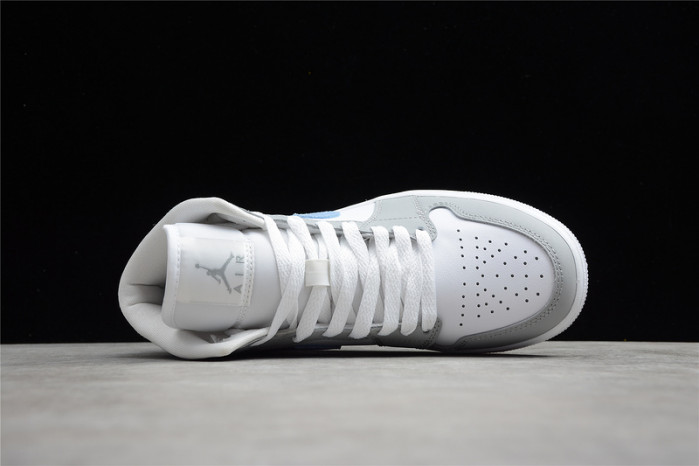 air jordan 1 mid wolf grey aluminum (w) bq6472-105