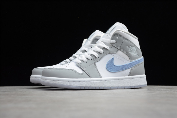 air jordan 1 mid wolf grey aluminum (w) bq6472-105