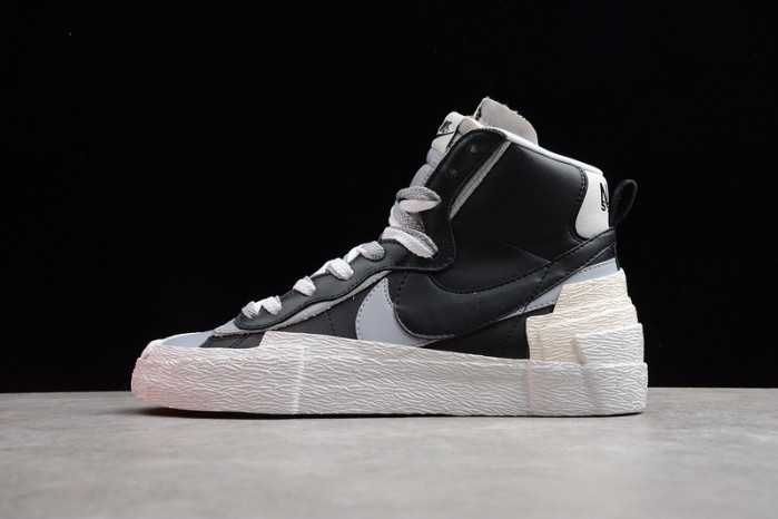 nike blazer mid sacai black grey bv0072-002