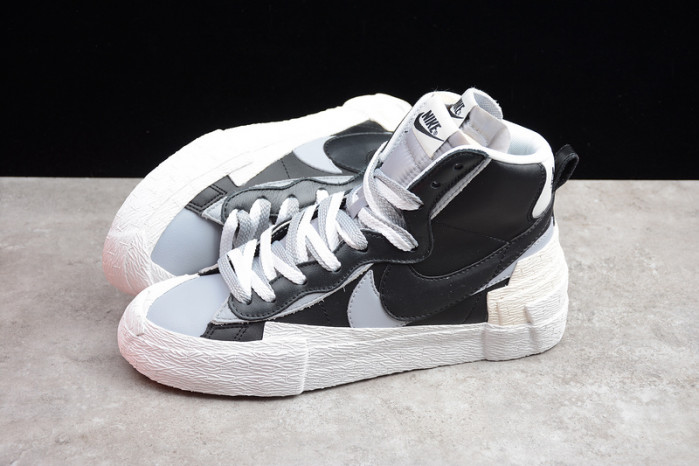 nike blazer mid sacai black grey bv0072-002
