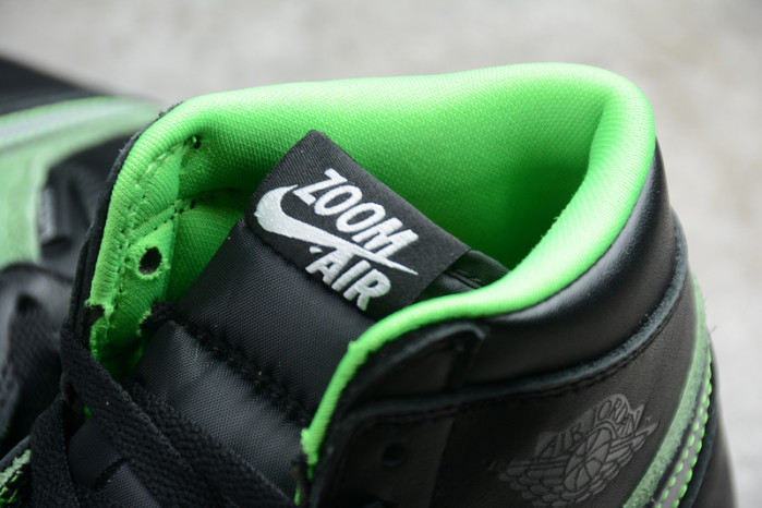 air jordan 1 retro high zoom black green ck6637-002