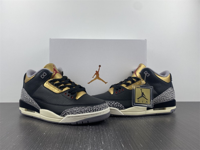 air jordan 3 wmns “black gold” ck9246-067