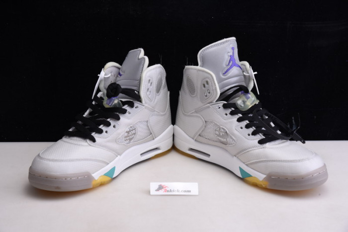 of x air jordan 5 sp grey green ct8480-105