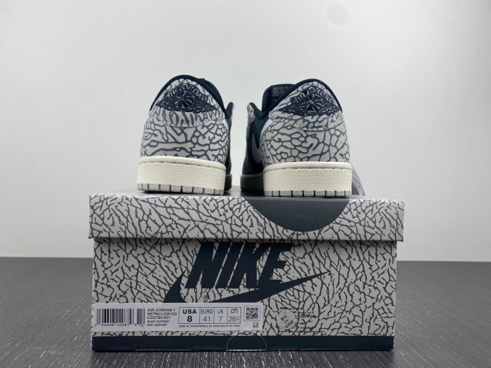 air jordan 1 retro low og black cement cz0790-001
