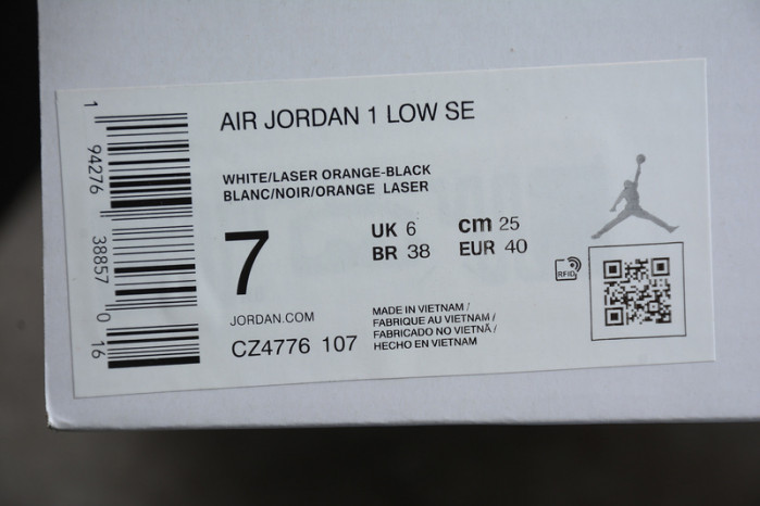 air jordan 1 low laser orange (w) cz4776-107
