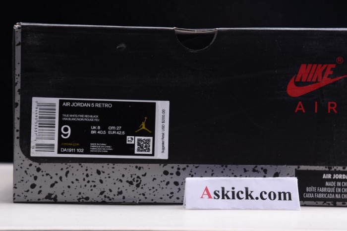 air jordan 5 retro fire red silver tongue (2020) da1911-102