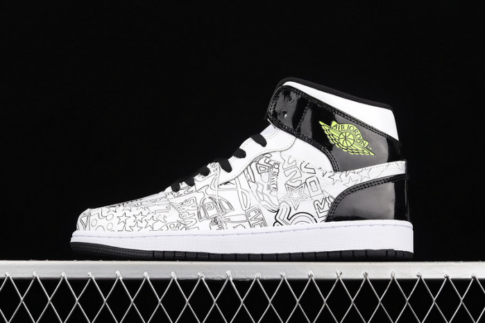 air jordan 1 mid se diy (gs) dc4099-100