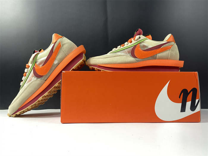 nike ldwaffle clot sacai net orange blaze dh1347-100