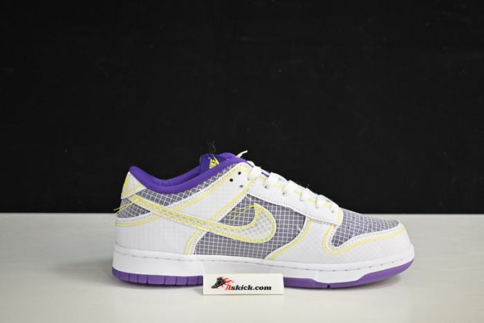 unlon x sb dunk low white purple dj9649-500