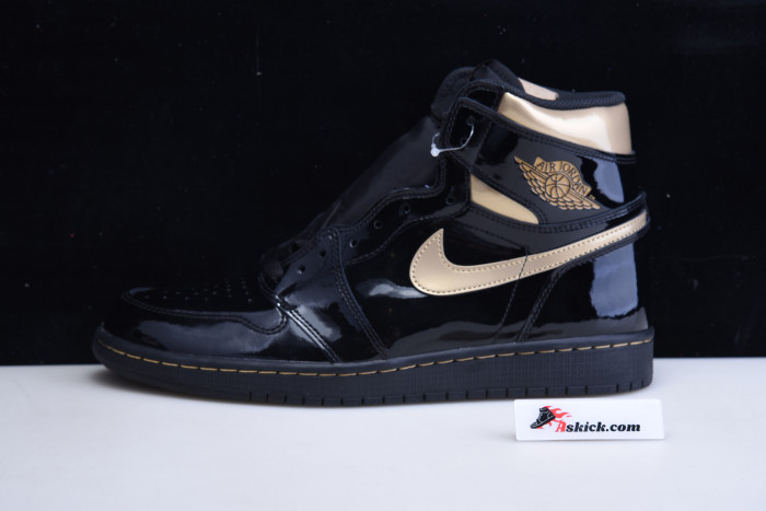 air jordan 1 retro high black metallic gold (2020) 555088-032