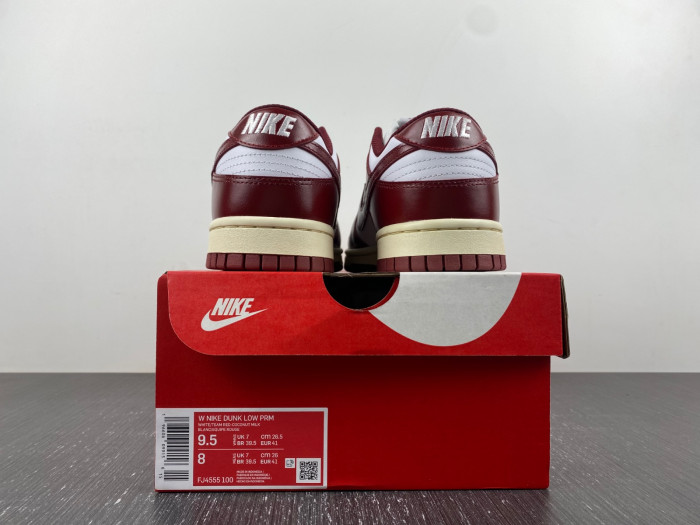 nike dunk low prm vintage team red fj4555-100