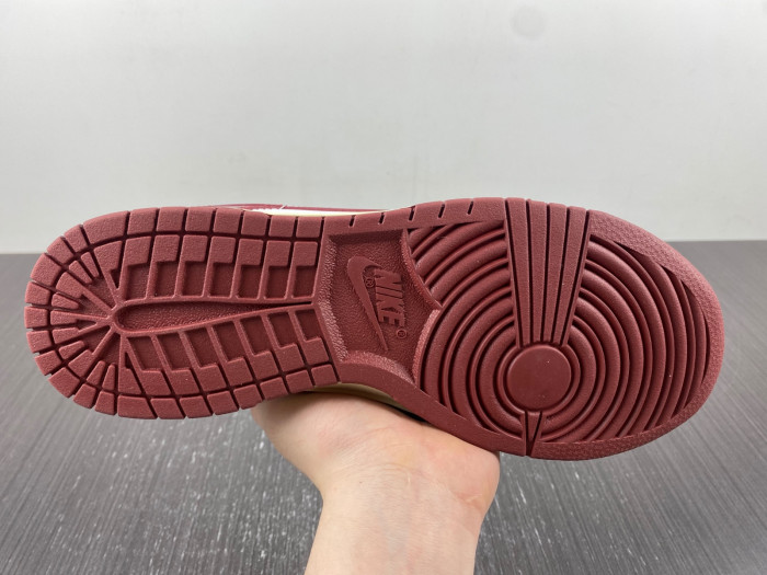 nike dunk low prm vintage team red fj4555-100