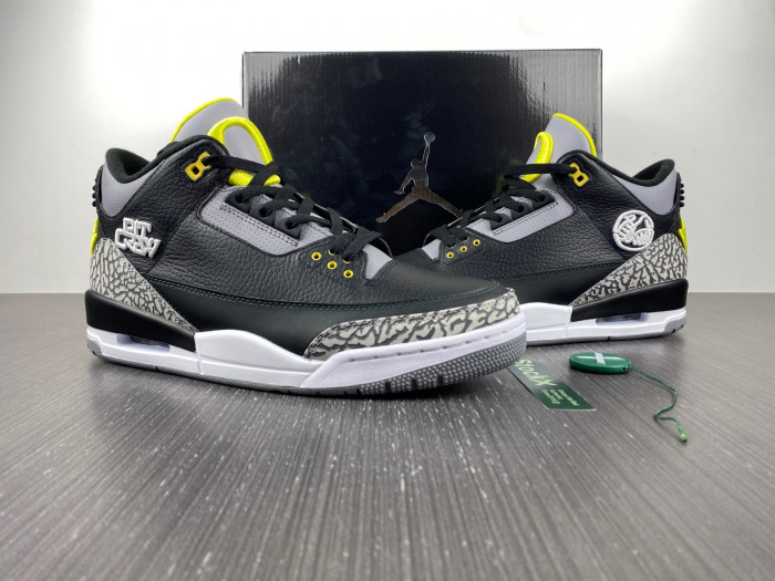 air jordan 3 retro oregon ducks pit crew black