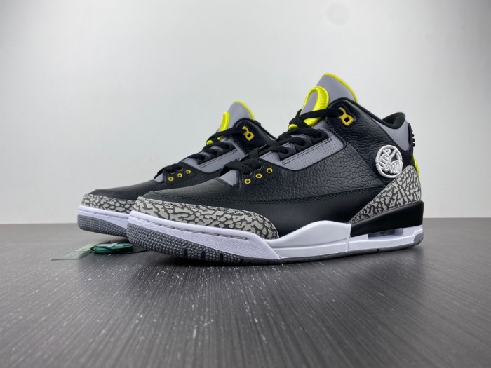 air jordan 3 retro oregon ducks pit crew black