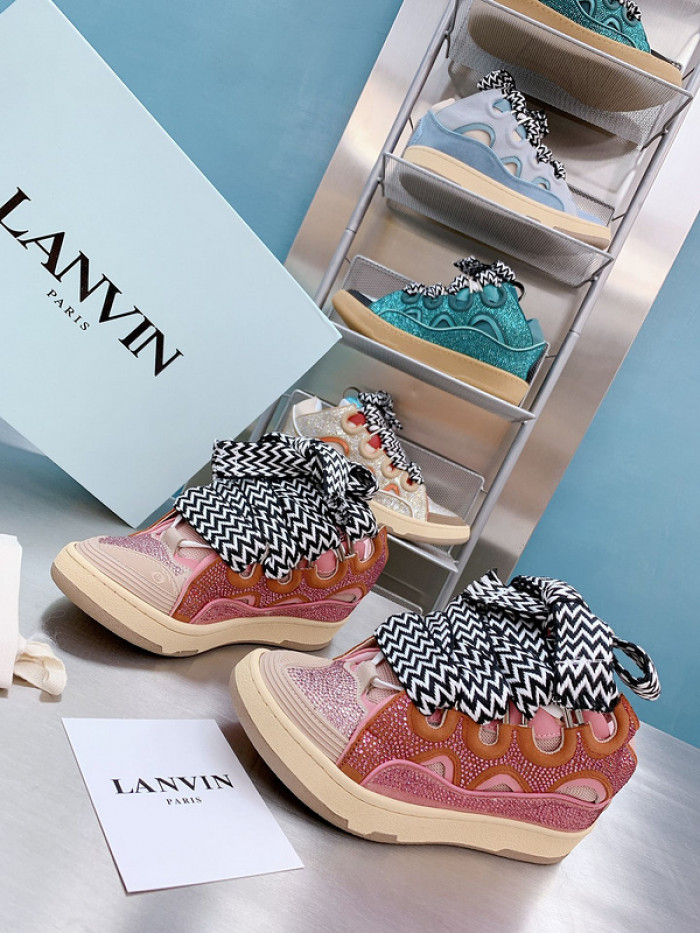 lanv1n leather curb sneakers