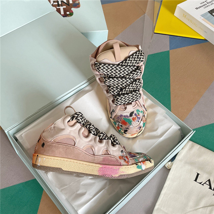 lanv1n leather curb sneakers