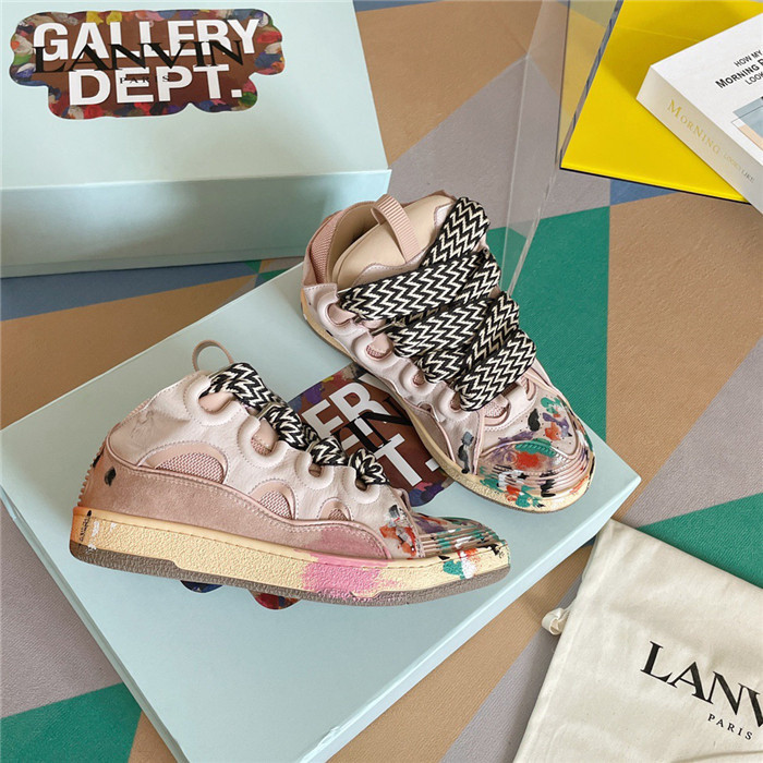 lanv1n leather curb sneakers