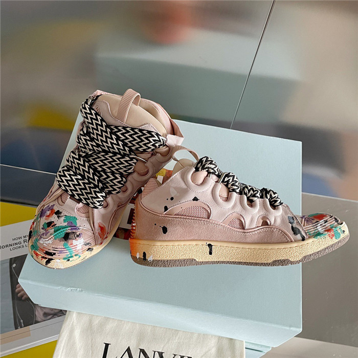 lanv1n leather curb sneakers