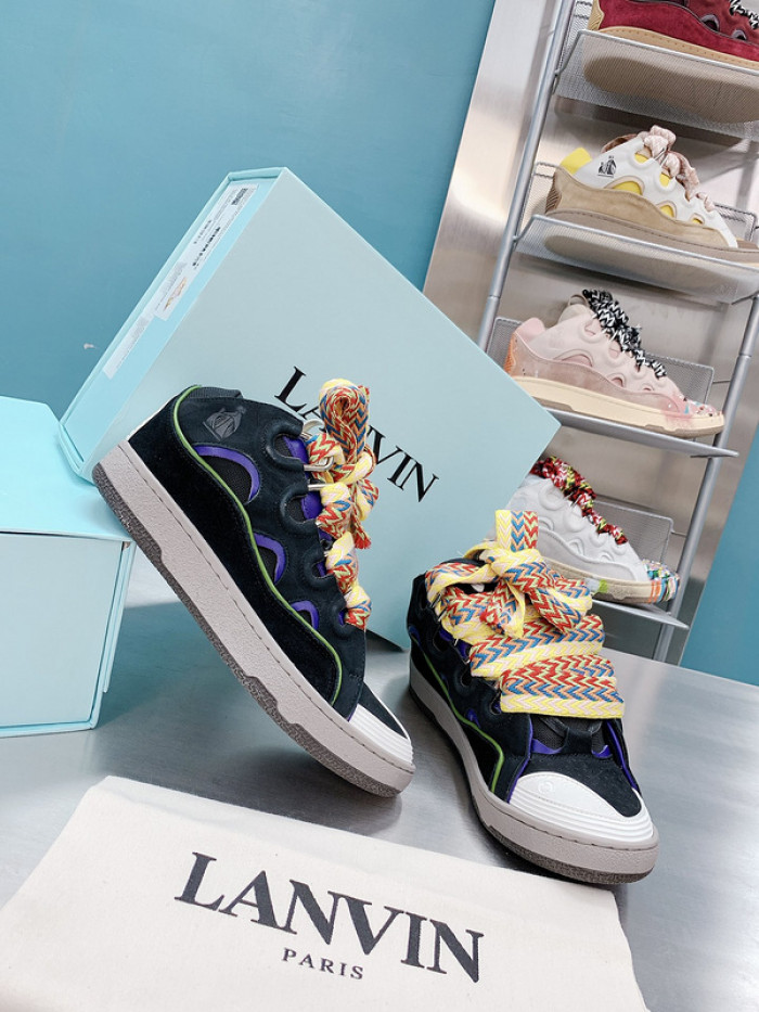 lanv1n leather curb sneakers