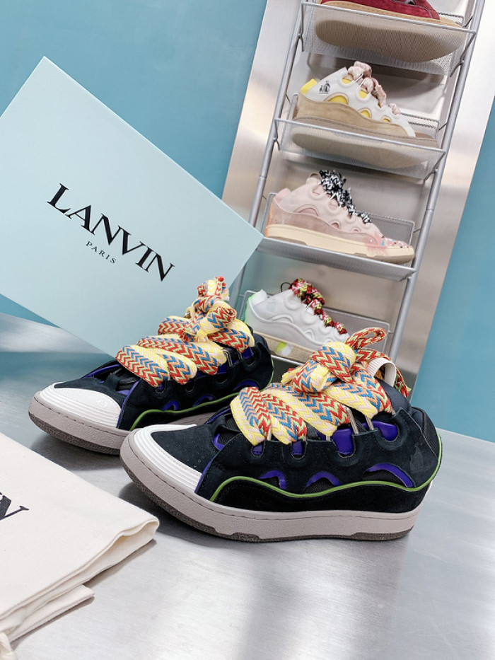 lanv1n leather curb sneakers
