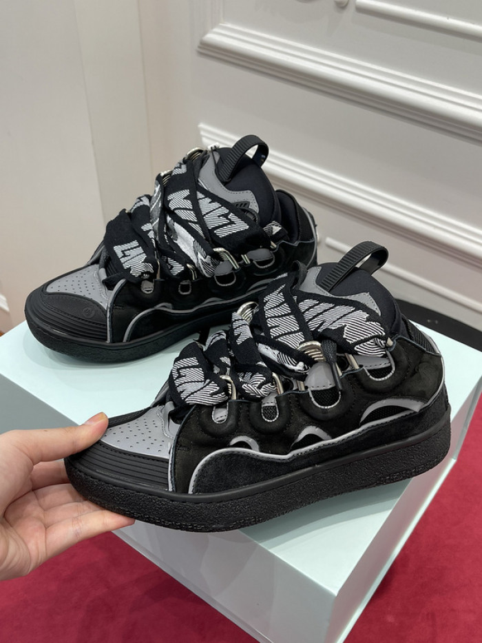 lanv1n leather curb sneakers