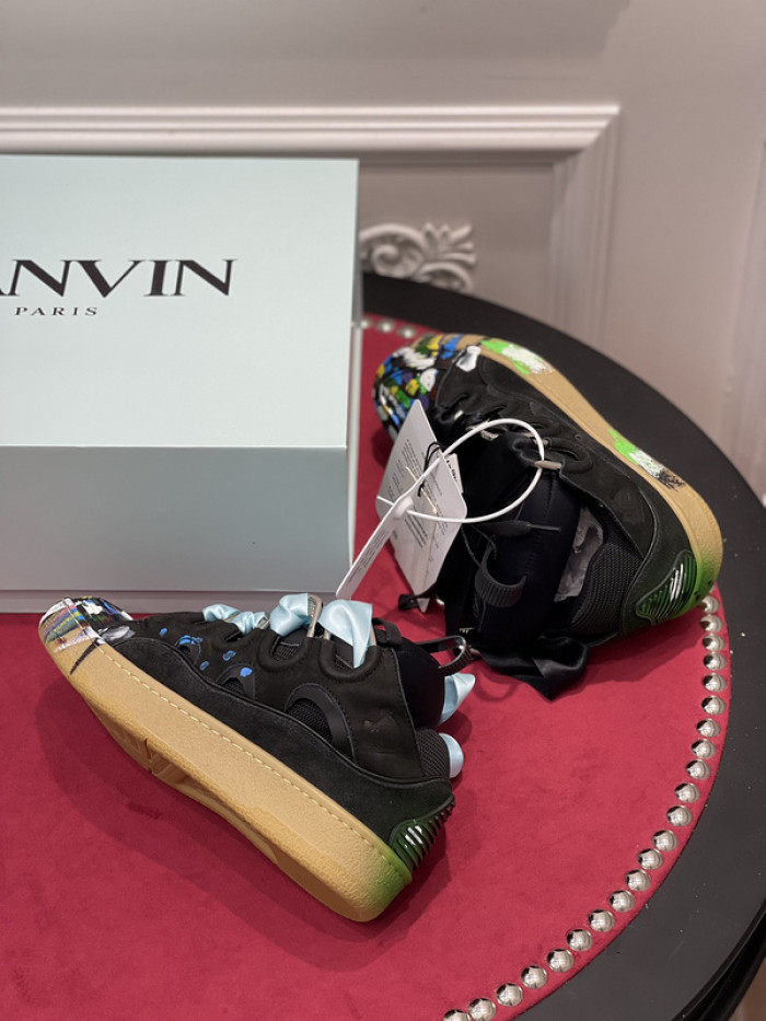 lanv1n leather curb sneakers